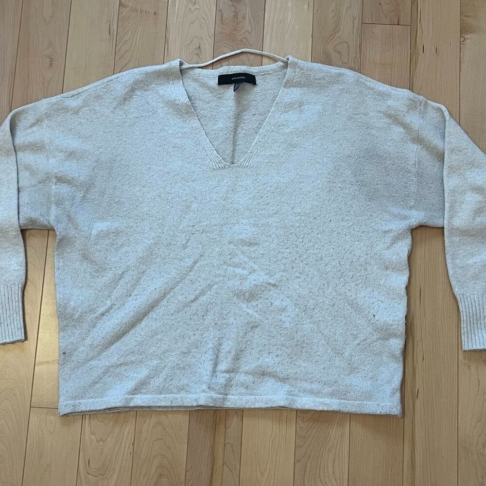 soft cream vneck sweater